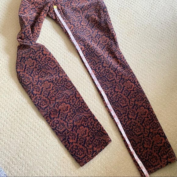 PILCRO AND THE LETTERPRESS Navy Orange Serif Corduroy Pants Paisley - Picture 9 of 13
